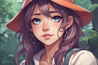 make portrait fun art or your character in anime style