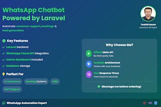 build a whatsapp chatbot using laravel and whatsapp cloud API