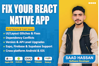 fix react native, expo, supabase bugs and crashes fast
