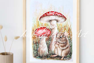 create custom illustrations for books or decor art prints