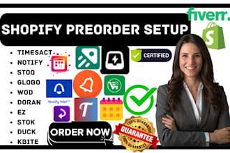 setup shopify preorder timesact notify stoq globo wod doran ez stok duck kbite