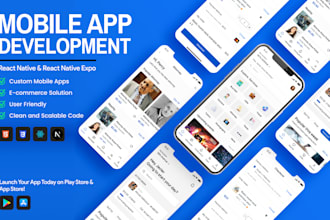 build react native mobile app using expo for ios and android