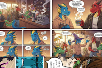 draw nsfw furry character custom furry comic book comic page fursona comic book