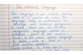 write your assignments in urdu and english