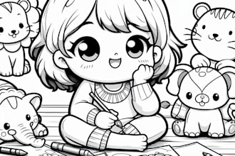 create a custom kids coloring book for KDP or print