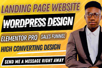 wordpress landing page design elementor pro landing website design landing page