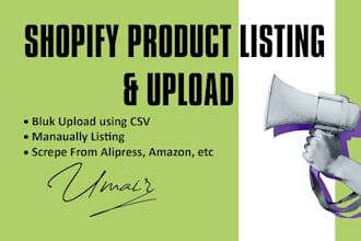 do shopify product listing or upload and manage collection