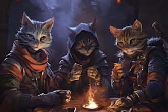 draw fantasy dnd party game art illustration