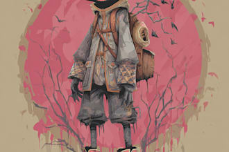 draw realistic fantasy horror character and concept art