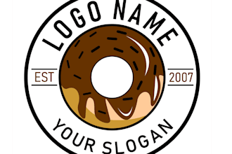 design a beautiful donut logo in short time