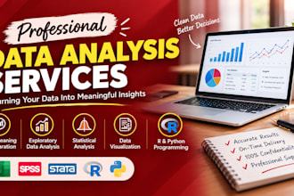do statistical data analysis, econometrics  analysis in r, spss, stata, python