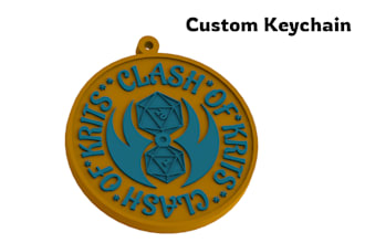 design custom keychain 3d model for 3d printing stl or obj