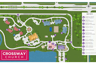 illustrate vector plot, plat, rv parking, site, or property map design