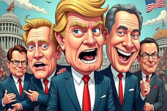 make a funny political cartoon for you