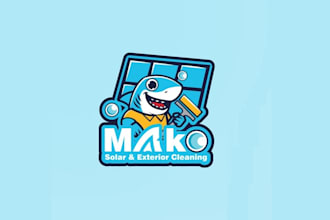 design shark themed service business logo