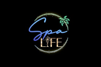 design awesome spa life logo