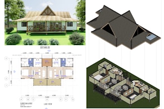 draft floor plans,elevations and sections archicad