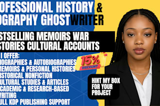 ghostwrite history and biography as an expert history writer and ebook writer