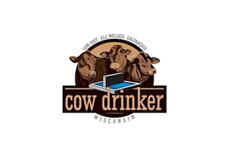 design unique memorable drinker logo for beef cattle