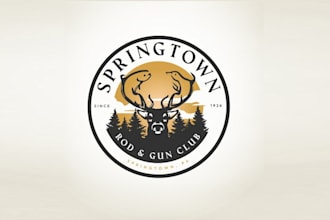 design spring town rod gun club logo