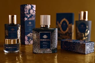 design luxurious cosmetic labels and elegant packaging