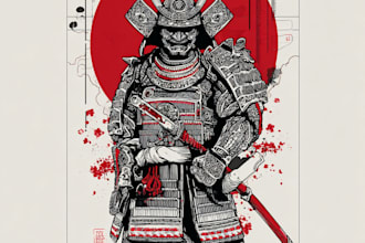 do awesome original japanese tattoo, irezumi tattoo design