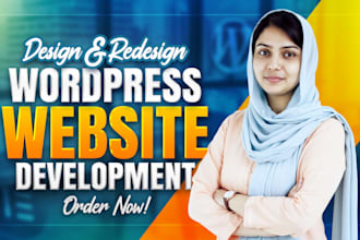 design or redesign wordpress website landing page ecommerce website development