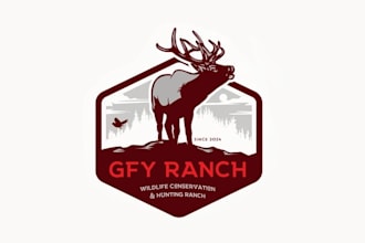 design amazing hunting ranch and honey bee logo
