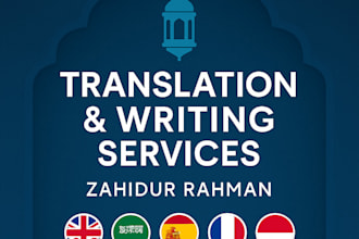 professionally translate english to bangla,arabic,greek