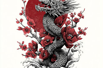 design a tattoo in japanese style
