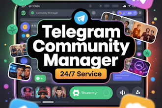 discord and telegram community manager with 20 chatters