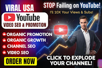 do SEO ranking USA youtube ai video promotion fast kids video channel growth
