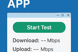 develope a custom internet speed test desktop app