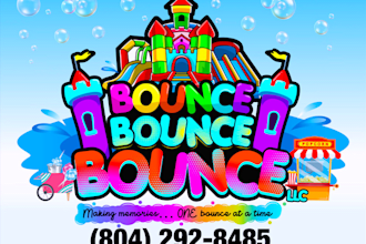 design a playful bounce house logo for your rental company