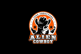 design professional fun logo design for an alien cowboy