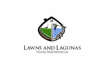 design super lawn and pool maintenance business logo
