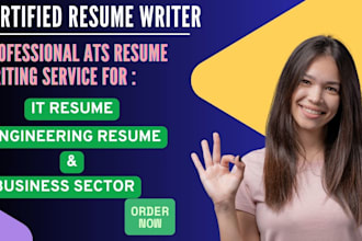 craft professional ats resume, cv, cover letter for IT and engineer job