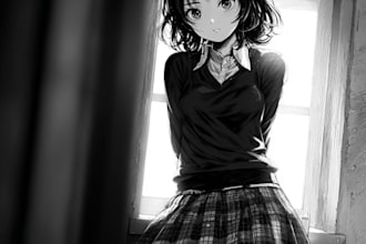 sketch a character or photo into anime style