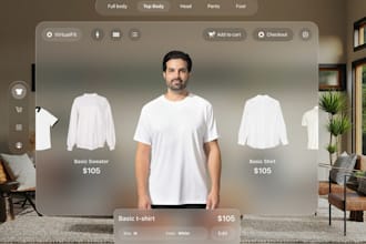 augmented reality integration for app and ecommerce websites, virtual try on app