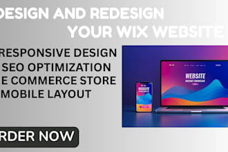 design and redesign wix website and mobile responsive website