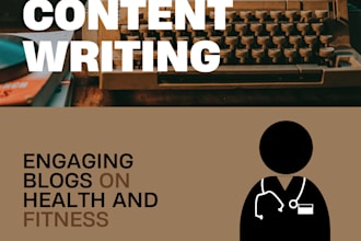 write blogs on nutrition and fitness that are self written