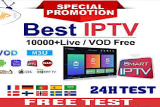 provide you m3u playlist, iptv credit, reseller panel and restream