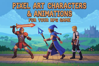 make pixel art characters, animations, and sprite sheets for your rpg game