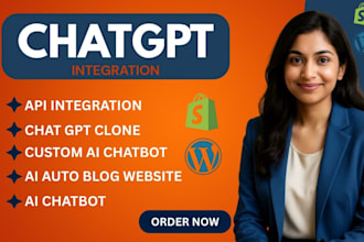 integrate chatgpt api, ai chatbot into your wordpress and shopify