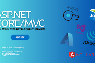 develop asp net core, mvc, and database driven web applications