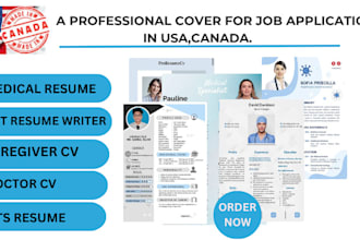 write caregiver CV and cover letter for canada or UK jobs 48