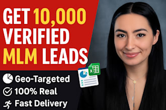 give you 10k fresh and verified mlm or crypto leads for your business