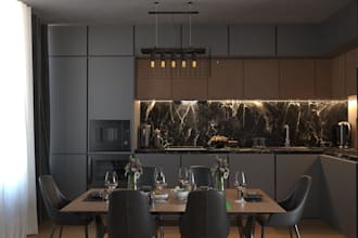 create modern 3d kitchen designs with realistic rendering