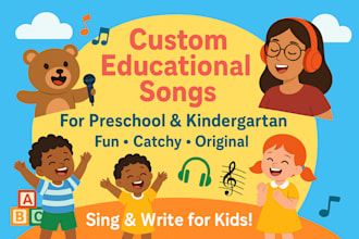 write and sing fun educational songs for preschool and kindergarten kids