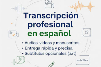 transcripción profesional de audio, video y manuscritos de fotos o escaneos